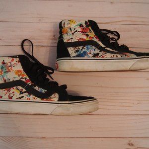 High Top Splatter Paint Vans